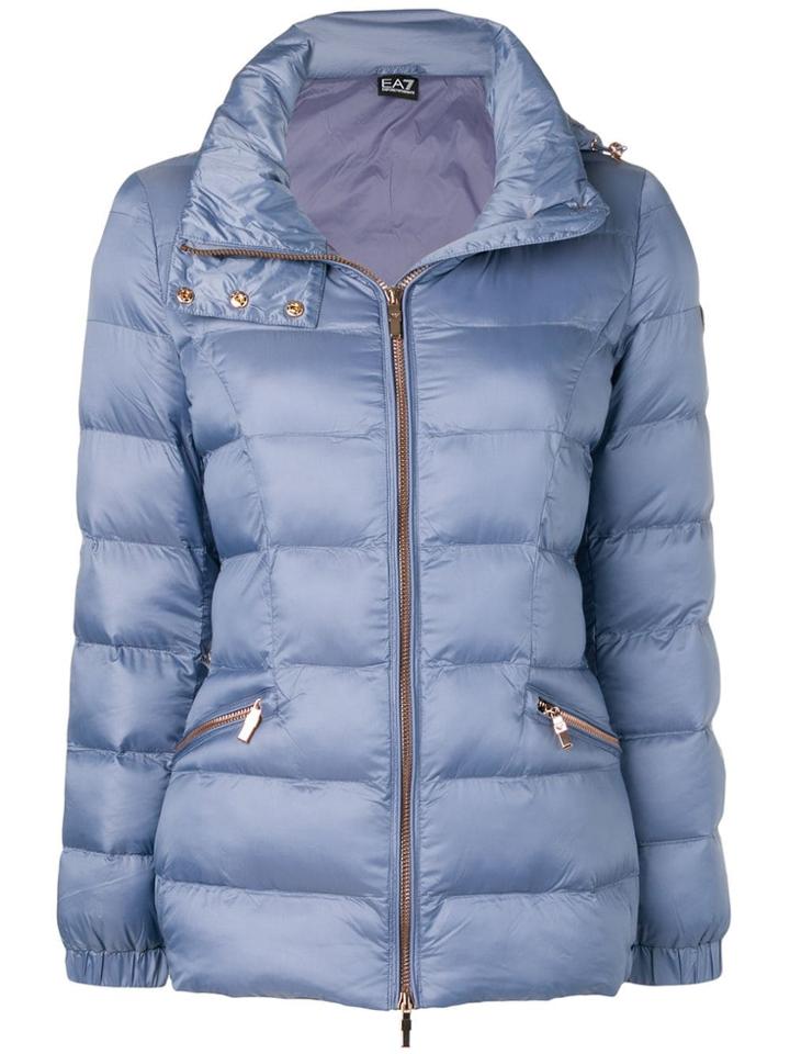 Ea7 Emporio Armani Short Puffer Jacket - Blue