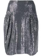 Steffen Schraut Sequin Skirt - Silver