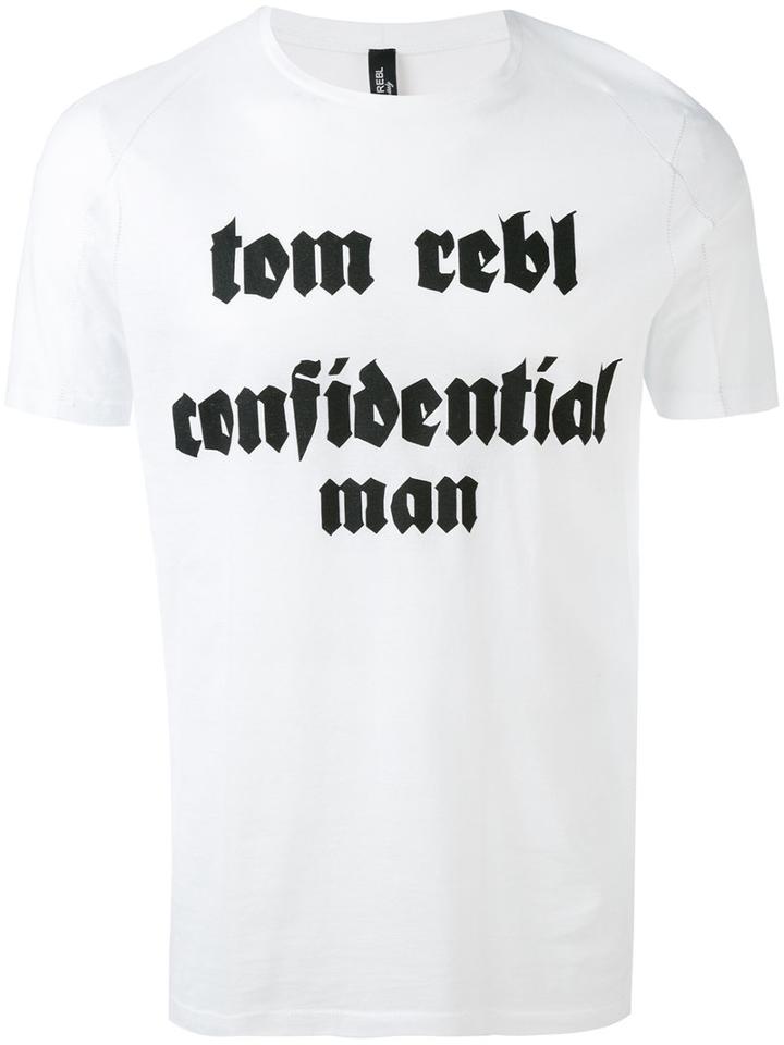 Tom Rebl - Slogan Printed T-shirt - Men - Cotton - S, White, Cotton