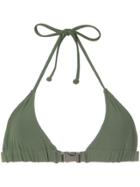 Gloria Coelho Buckle Triangle Bikini Top - Green