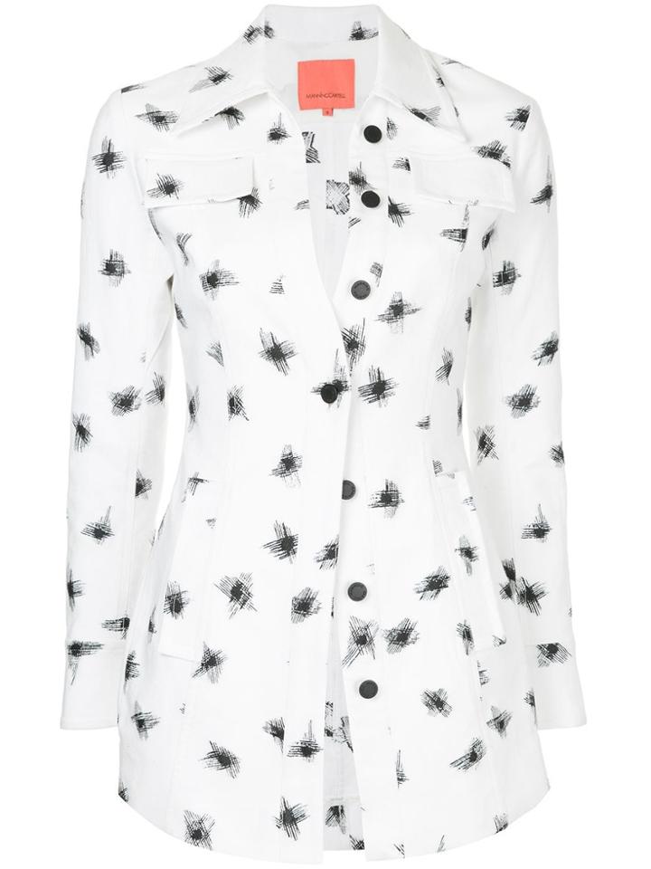 Manning Cartell Spot Embroidered Fitted Jacket - White