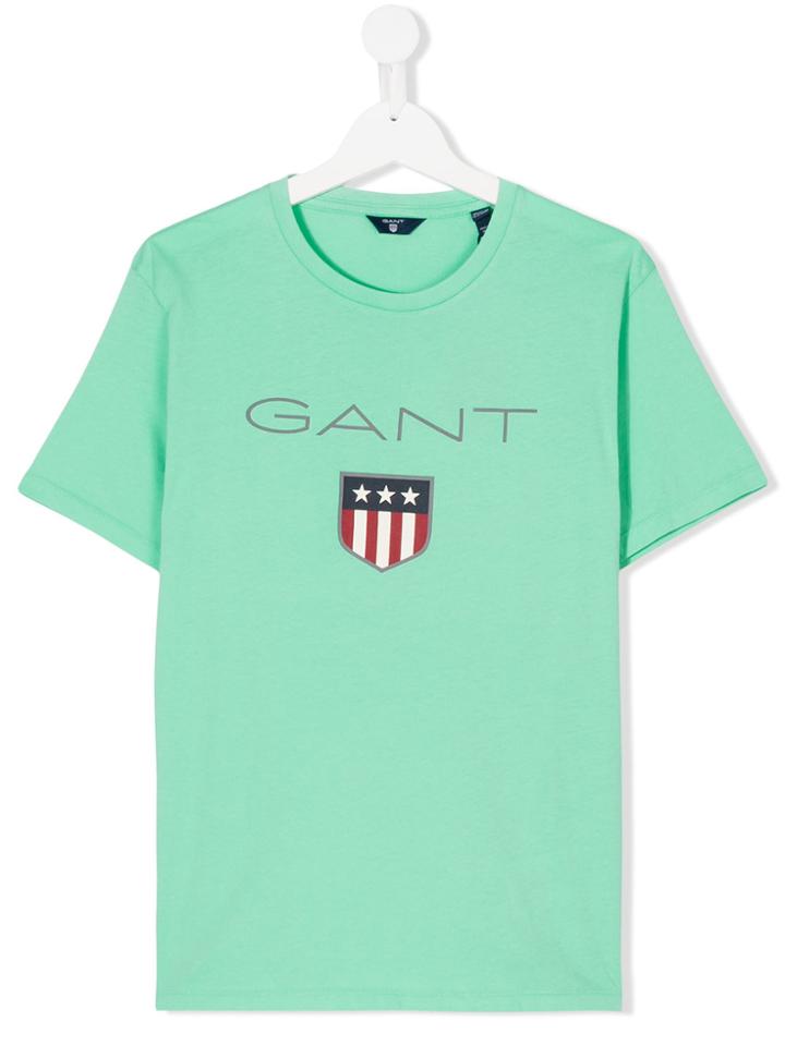 Gant Kids Logo Print T-shirt - Green