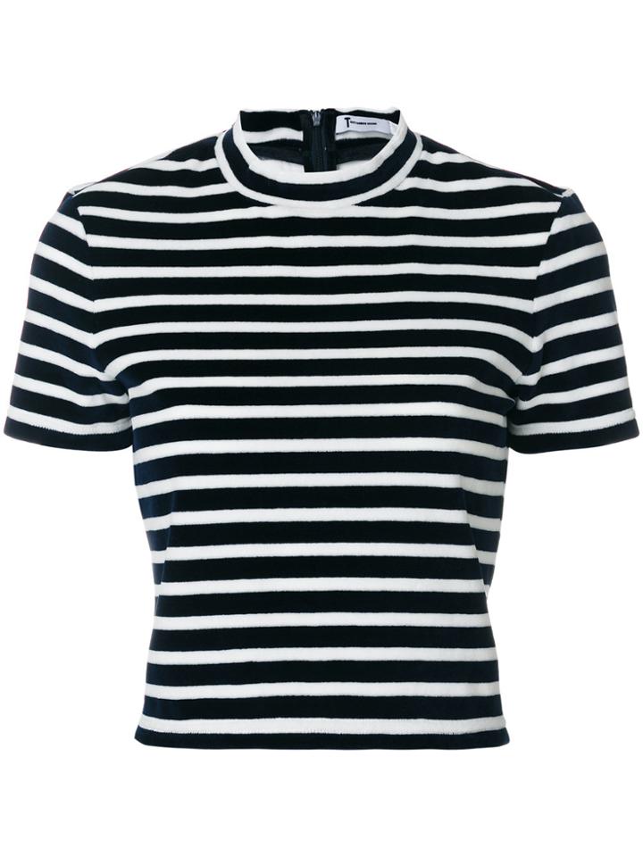 T By Alexander Wang Horizontal Stripe T-shirt - Blue