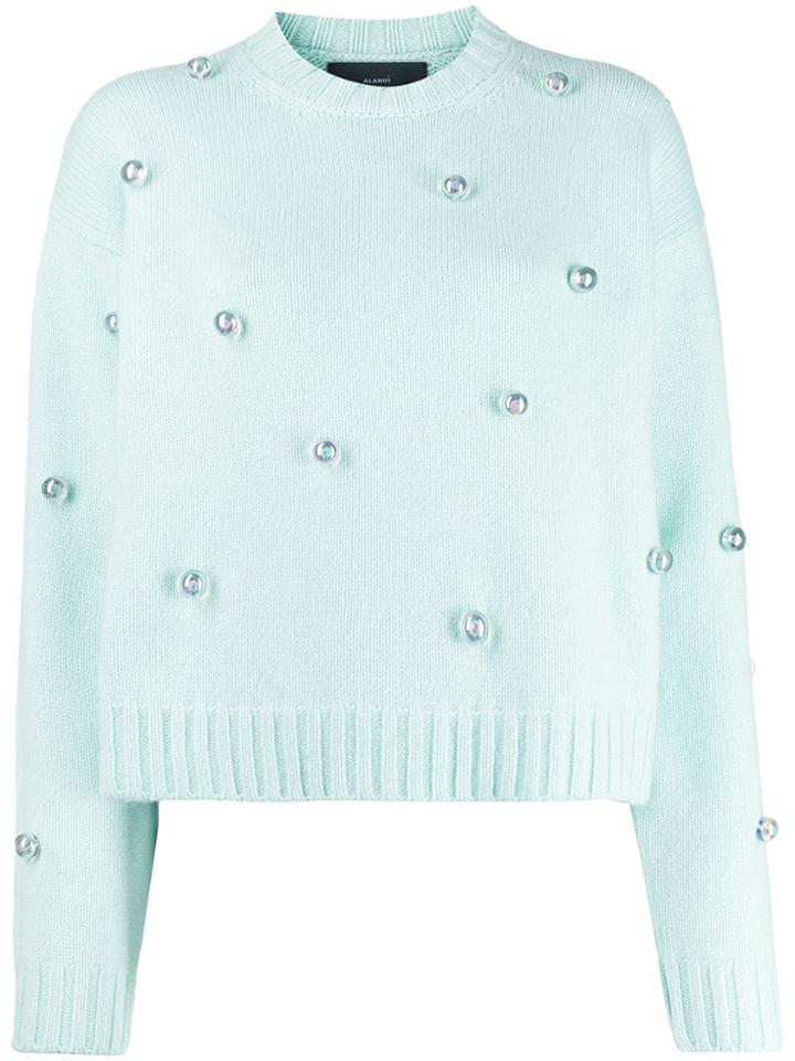 Alanui Bead Embellished Jumper - Green