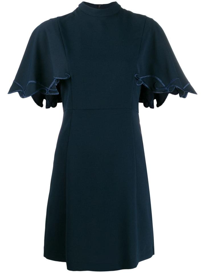 See By Chloé Flutter Sleeve Mini Dress - Blue
