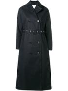 Mackintosh Black Bonded Cotton Long Trench Coat Lr-091