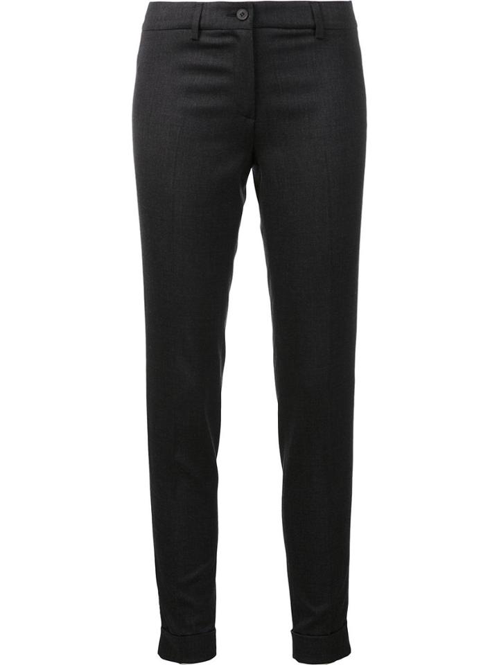 Fabiana Filippi Skinny Cropped Tailored Trousers - Grey