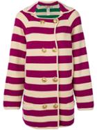 Versace Vintage Oversized Striped Coat - Multicolour