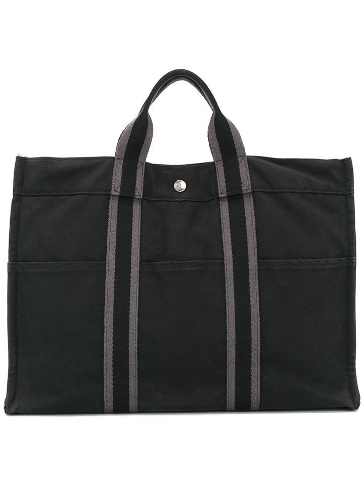 Hermès Vintage Canvas Tote, Women's, Black