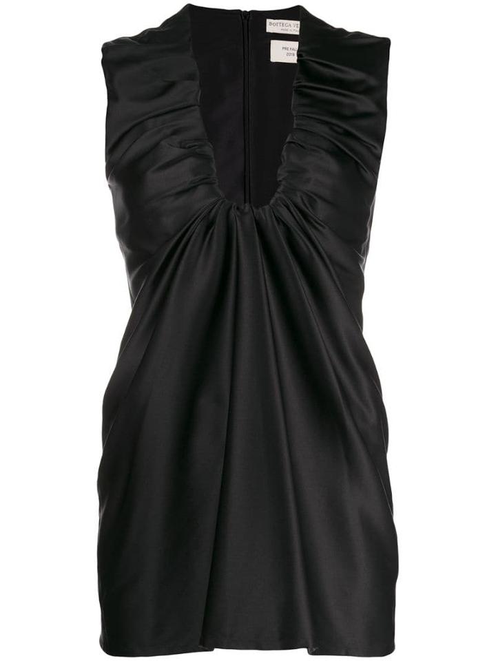 Bottega Veneta Scoop-neck Satin Top - Black