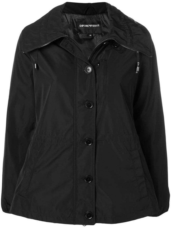 Emporio Armani Hooded Zip-up Jacket - Black