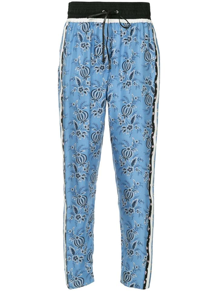 3.1 Phillip Lim Floral-print Trousers - Blue