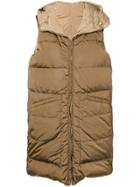 's Max Mara Midi Puffer Gilet Coat - Brown