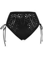 Ermanno Scervino - Lace High-waisted Bikini Bottoms - Women - Polyamide/spandex/elastane - Ii, Black, Polyamide/spandex/elastane