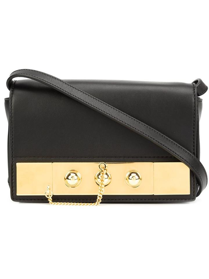 Anthony Vaccarello Classic Crossbody Bag, Women's, Black, Calf Leather
