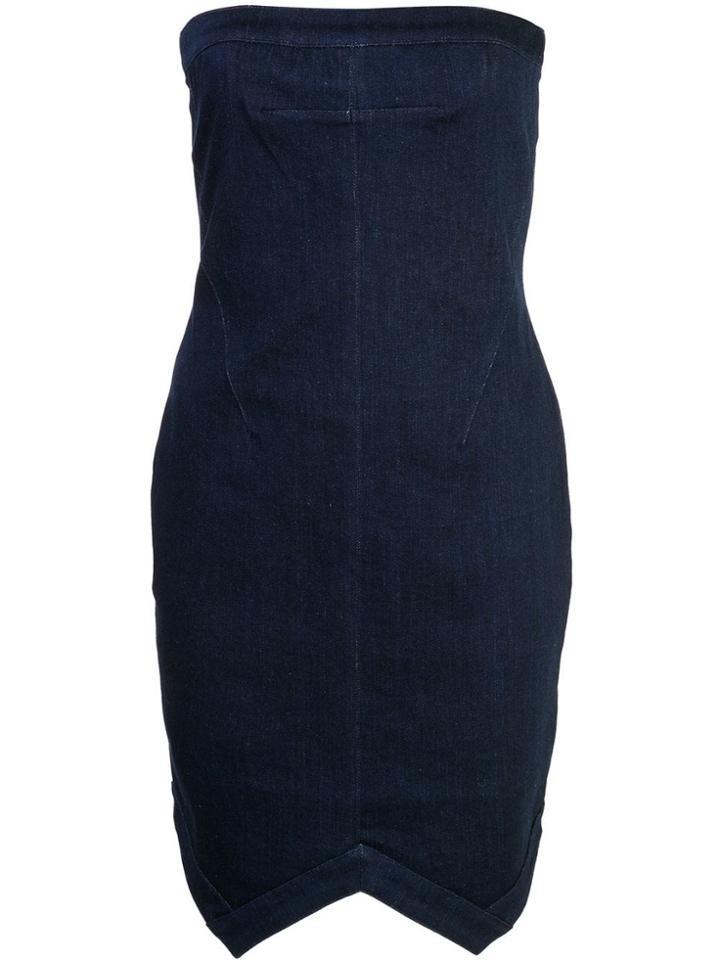 Rta Strapless Fitted Mini Dress - Blue