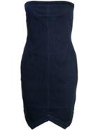 Rta Strapless Fitted Mini Dress - Blue