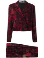 Jean Louis Scherrer Pre-owned Tartan Skirt Suit - Red