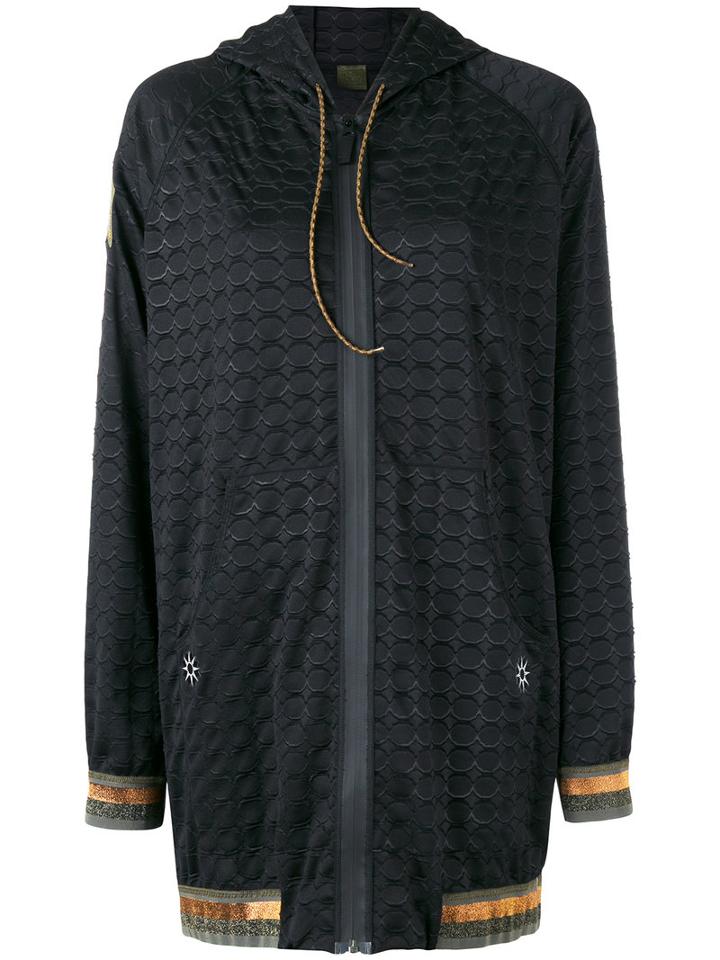 Mr & Mrs Italy - Longline Hoodie - Women - Polyester - 38, Women's, Black, Polyester