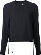 3.1 Phillip Lim Corset-seamed Pinstriped Top - Blue