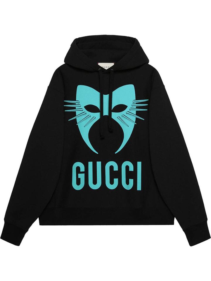 Gucci Manifesto Print Hoodie - Black