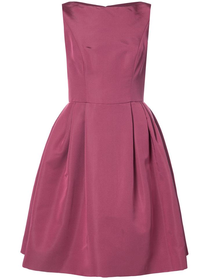 Carolina Herrera - Taffeta Skater Dress - Women - Silk - 4, Red, Silk