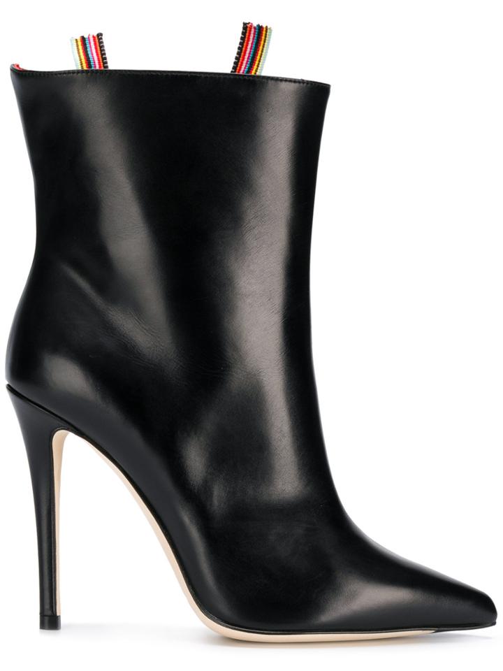 Marco De Vincenzo Rainbow Zip Ankle Boots - Black