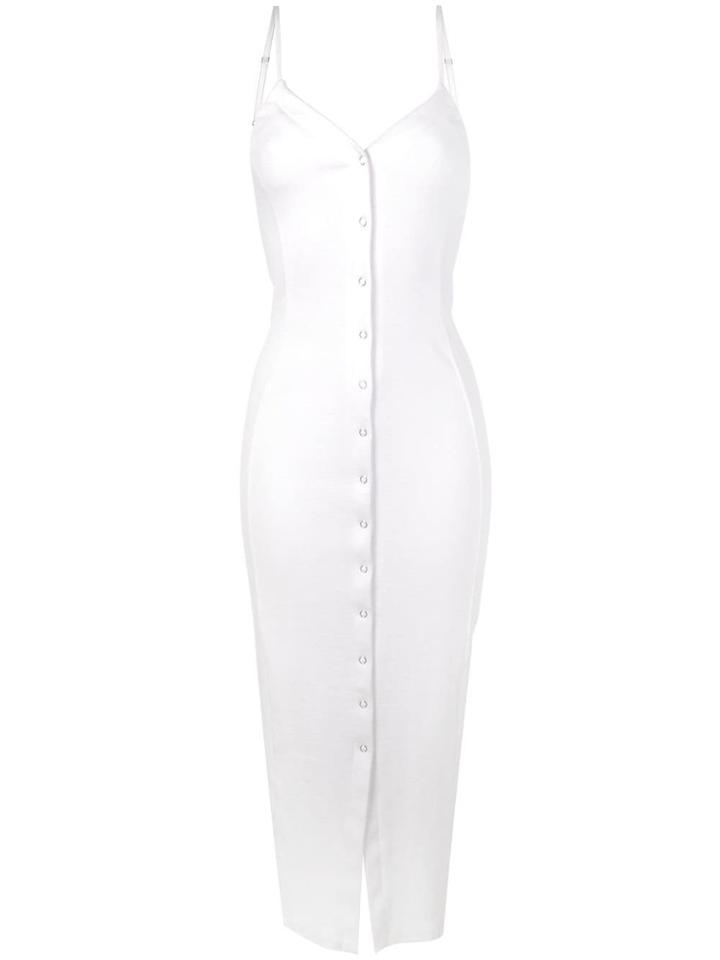 Fleur Du Mal Fitted Snap Dress - White