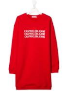 Calvin Klein Kids Teen Logo Sweater Dress - Red