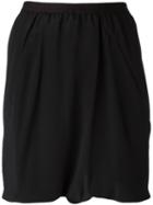 Rick Owens Skirt-front Shorts, Women's, Size: 44, Black, Acetate/silk