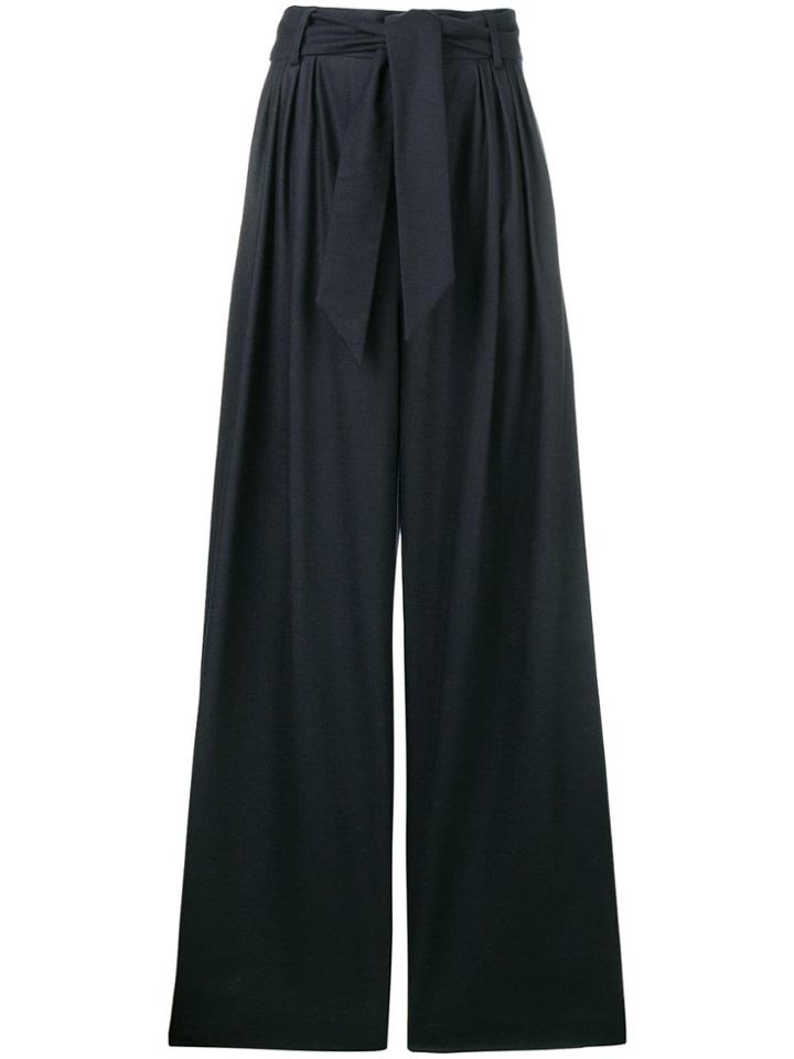 Fabiana Filippi Tie Waist Palazzo Trousers - Blue