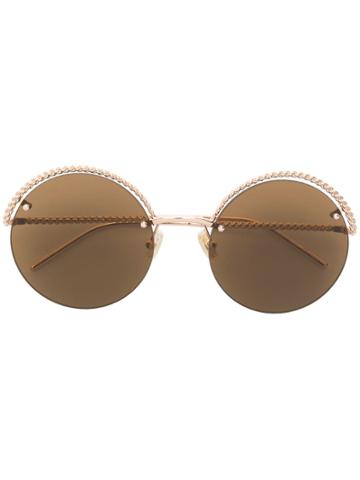Boucheron Eyewear Round Frame Sunglasses - Metallic