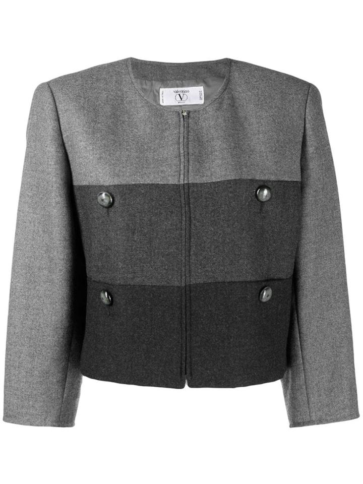 Valentino Pre-owned 1980's Straight Cropped Jacket - Grey