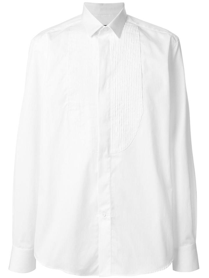 Lanvin Pleated Bib Shirt - White
