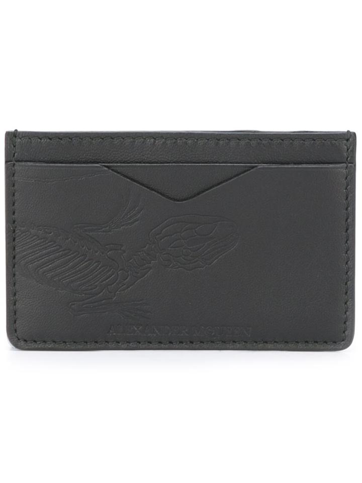 Alexander Mcqueen Lizard Skeleton Embossed Cardholder