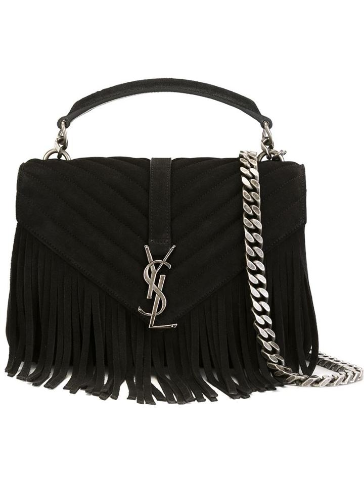 Saint Laurent Medium 'collège Monogram' Shoulder Bag, Women's, Black