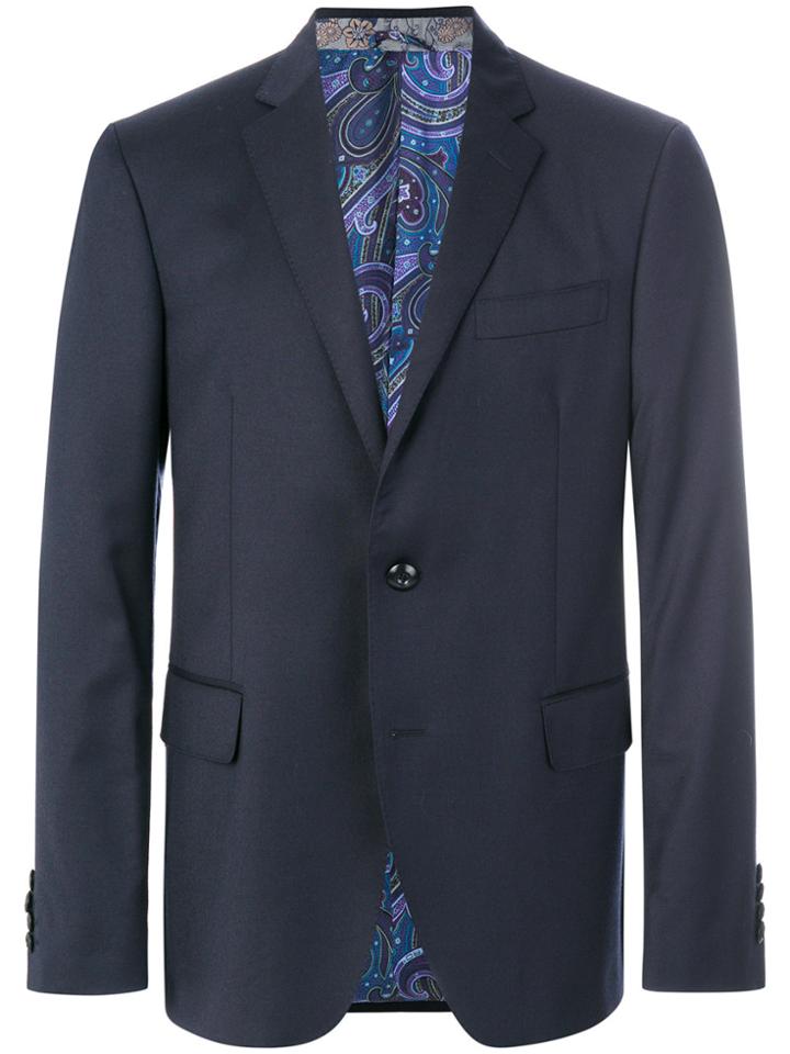 Etro Two Button Suit Jacket - Blue