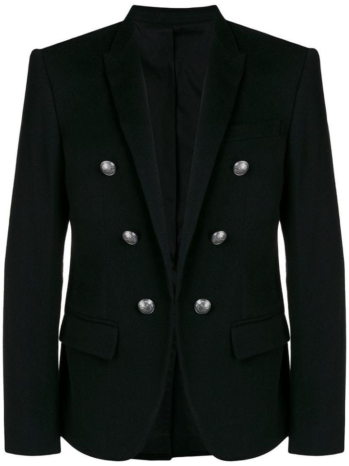 Balmain Single Breasted Blazer - Black