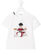 Dolce & Gabbana Kids - Sicilian Drummer Patch T-shirt - Kids - Cotton - 24 Mth, White