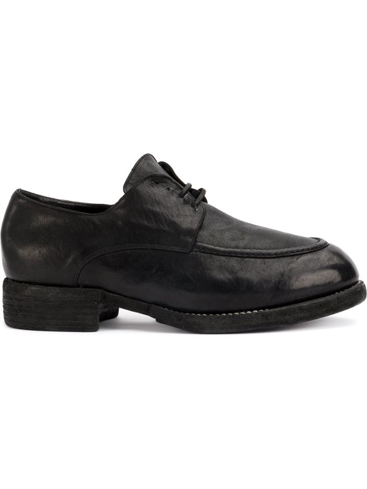 Guidi Lace-up Derby Shoes - Black