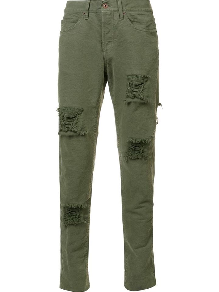 Off-white Distressed Skinny Trousers
