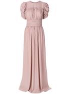 No21 Gathered Detail Gown - Pink & Purple