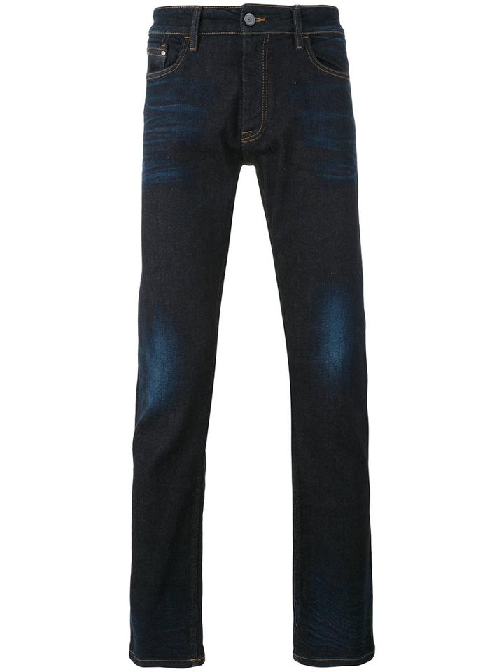 Calvin Klein Jeans - Used Effect Slim-fit Jeans - Men - Cotton/polyester/spandex/elastane - 33, Blue, Cotton/polyester/spandex/elastane
