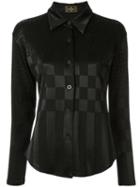 Fendi Pre-owned Ff Pattern Check Shirt - Black
