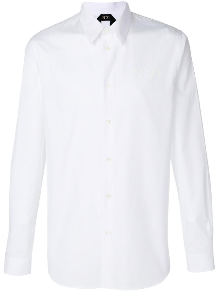 No21 Long Sleeve Branded Shirt - White