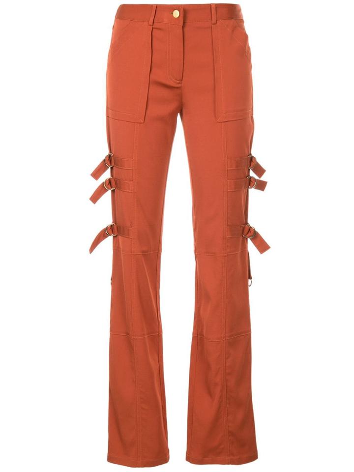 Manning Cartell Buckled Sides Straight Trousers - Brown