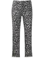 Michael Michael Kors Cheetah Pattern Cropped Trousers - Grey