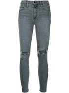 Nobody Denim Silvery Cult Skinny Ankle Jeans - Grey