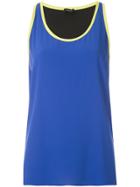 Tufi Duek Bi Color Racerback Tank - Blue
