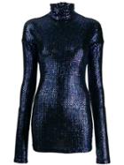 Romeo Gigli Pre-owned 1990's Metallic Mini Dress - Blue